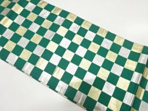 アンティーク　市松模様織り出し踊り帯（材料）